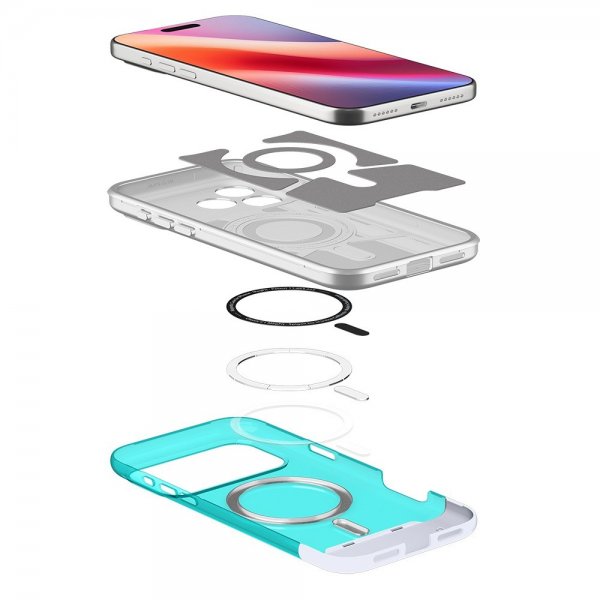 Spigen iPhone 17 Pro Skal Classic C1 MagFit Bondi Blue