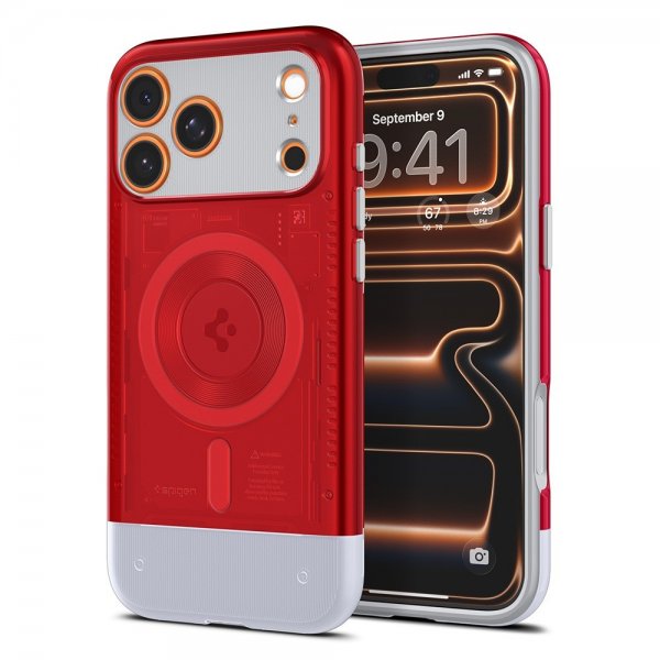 Spigen iPhone 17 Pro Skal Classic C1 MagFit Ruby