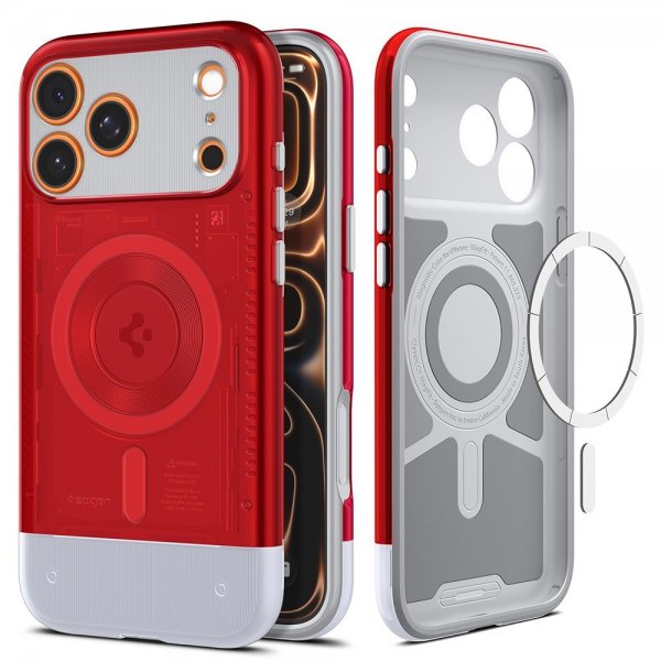 Spigen iPhone 17 Pro Skal Classic C1 MagFit Ruby