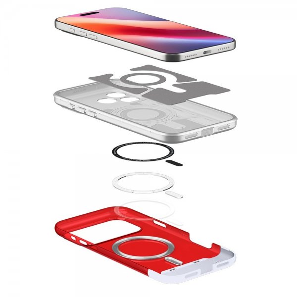 Spigen iPhone 17 Pro Skal Classic C1 MagFit Ruby