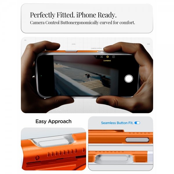 Spigen iPhone 17 Pro Skal Classic C1 MagFit Tangerine