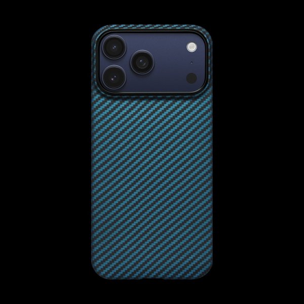 Pitaka iPhone 17 Pro Skal Edge Black/Blue Twill