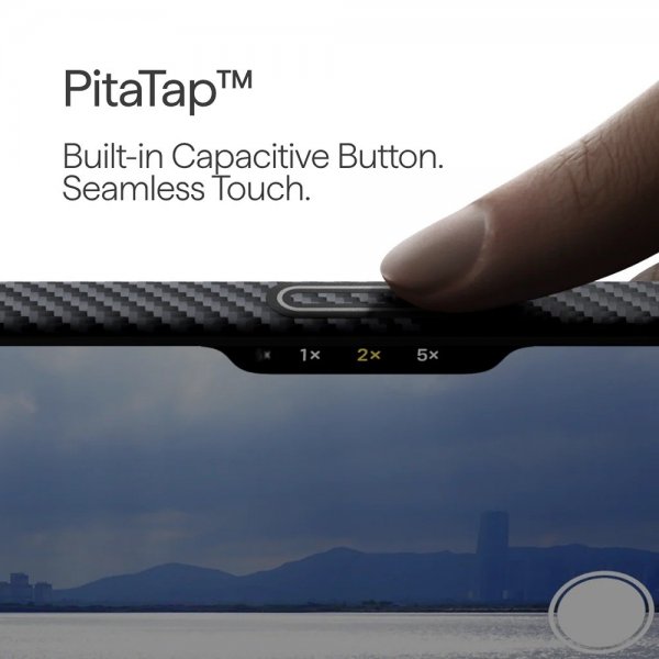 Pitaka iPhone 17 Pro Skal Edge Black/Grey Twill