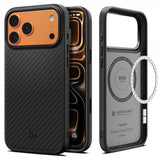 Spigen iPhone 17 Pro Skal Enzo Aramid T MagFit Svart