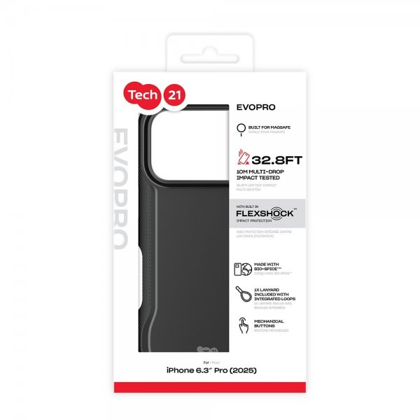 Tech21 iPhone 17 Pro Skal EvoPro MagSafe Svart