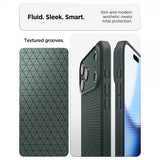 Spigen iPhone 17 Pro Skal Liquid Air Abyss Green