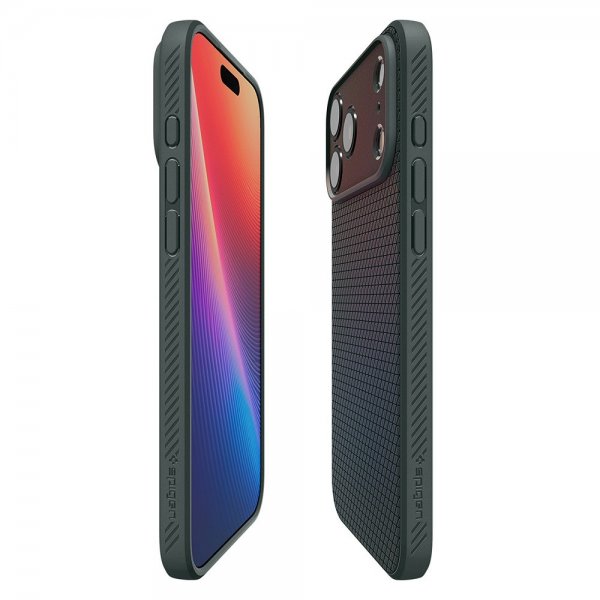Spigen iPhone 17 Pro Skal Liquid Air Abyss Green