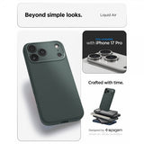Spigen iPhone 17 Pro Skal Liquid Air Abyss Green