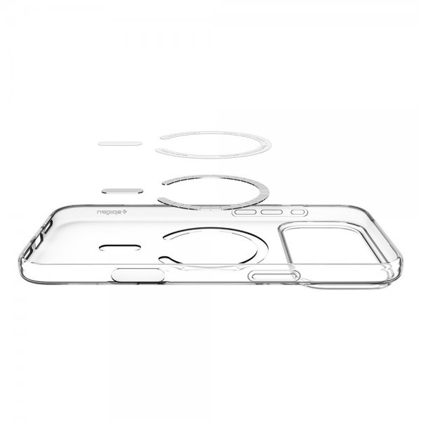 Spigen iPhone 17 Pro Skal Liquid Crystal MagFit Clear White