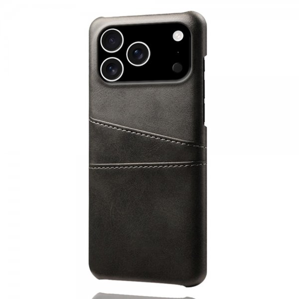 iPhone 17 Pro Skal med två Kortfack Svart