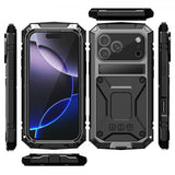 R-JUST iPhone 17 Pro Skal Metall Stöttåligt Svart