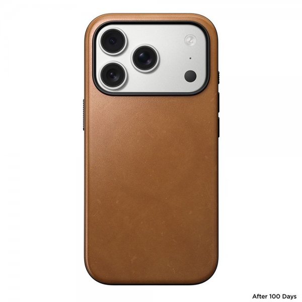 Nomad iPhone 17 Pro Skal Modern Leather Case English Tan