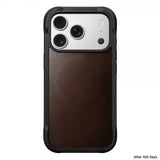 Nomad iPhone 17 Pro Skal Modern Leather Case Horween Rustic Brown