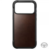 Nomad iPhone 17 Pro Skal Modern Leather Case Horween Rustic Brown