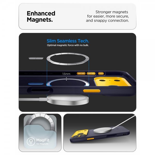 Spigen iPhone 17 Pro Skal Nano Pop MagFit Blueberry Navy