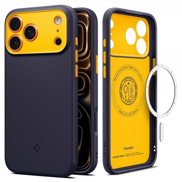 Spigen iPhone 17 Pro Skal Nano Pop MagFit Blueberry Navy