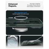 Spigen iPhone 17 Pro Skal Optik Armor MagFit Abyss Green