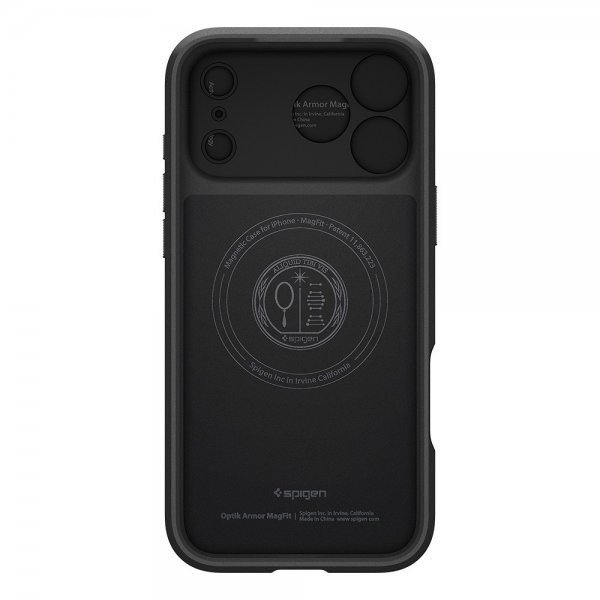 Spigen iPhone 17 Pro Skal Optik Armor MagFit Svart