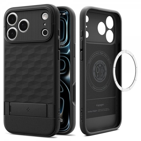 Spigen iPhone 17 Pro Skal Parallax S MagFit Matte Black