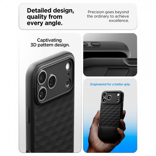 Spigen iPhone 17 Pro Skal Parallax S MagFit Matte Black