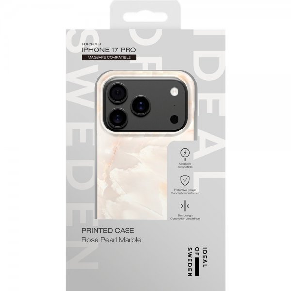 Ideal of Sweden iPhone 17 Pro Skal Printed Case MagSafe Rose Pearl Marble