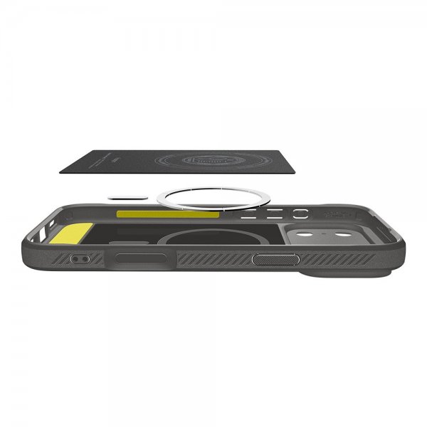 Spigen iPhone 17 Pro Skal Rugged Armor MagFit Grå