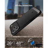 Spigen iPhone 17 Pro Skal Rugged Armor MagFit Matte Black