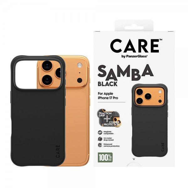 CARE by PanzerGlass iPhone 17 Pro Skal Samba MagSafe Svart