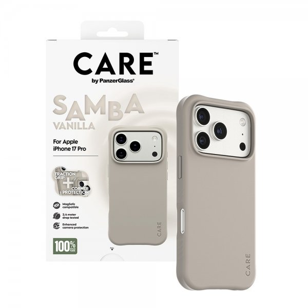 CARE by PanzerGlass iPhone 17 Pro Skal Samba MagSafe Vanilla