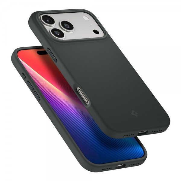 Spigen iPhone 17 Pro Skal Silicone Fit MagFit Abyss Green