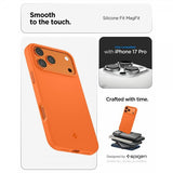 Spigen iPhone 17 Pro Skal Silicone Fit MagFit Cosmic Orange