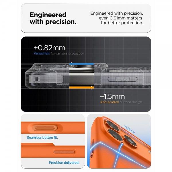 Spigen iPhone 17 Pro Skal Silicone Fit MagFit Cosmic Orange