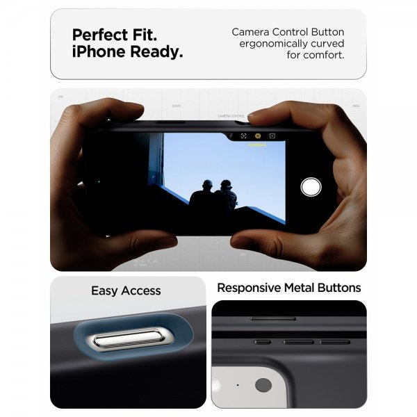 Spigen iPhone 17 Pro Skal Silicone Fit MagFit Svart