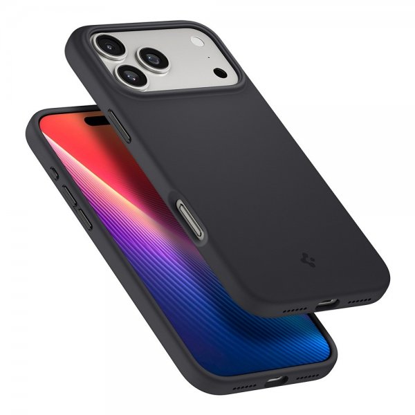 Spigen iPhone 17 Pro Skal Silicone Fit MagFit Svart