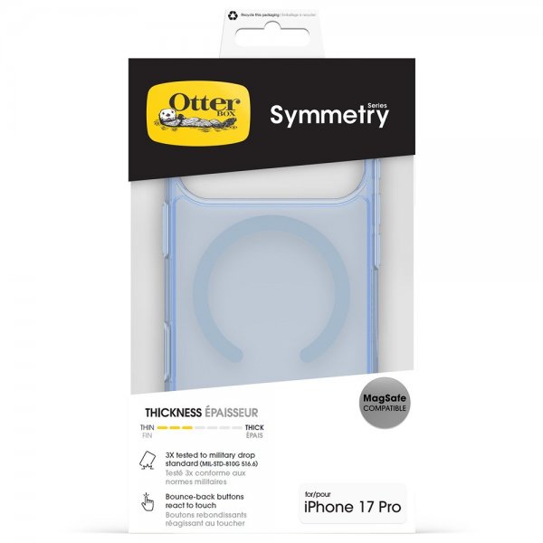 Otterbox iPhone 17 Pro Skal Symmetry Clear MagSafe Blue Bliss