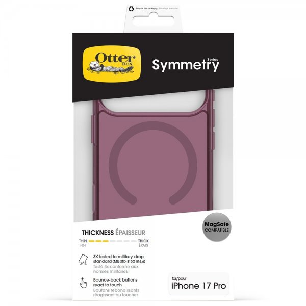 Otterbox iPhone 17 Pro Skal Symmetry Clear MagSafe Purple Mystery