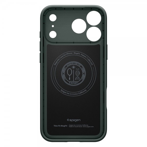 Spigen iPhone 17 Pro Skal Thin Fit MagFit Abyss Green