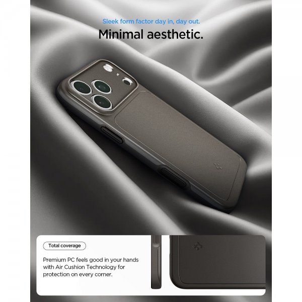 Spigen iPhone 17 Pro Skal Thin Fit MagFit Gunmetal