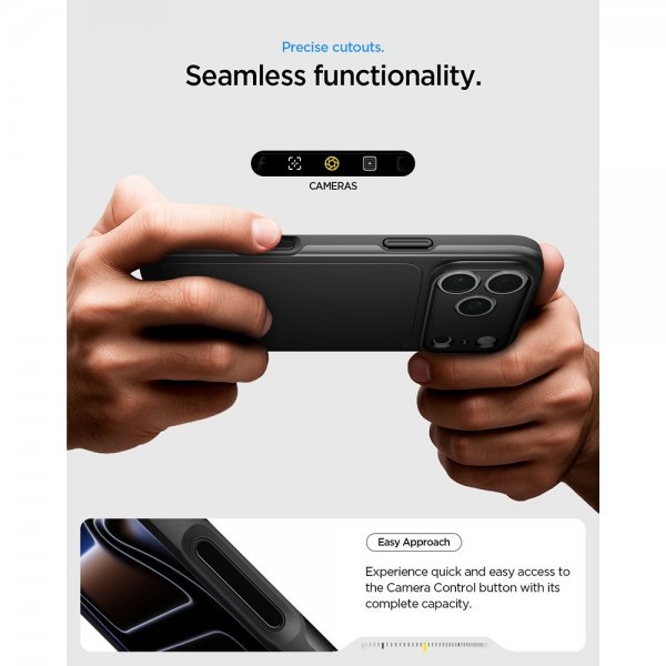 Spigen iPhone 17 Pro Skal Thin Fit MagFit Svart