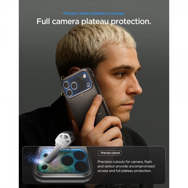 Spigen iPhone 17 Pro Skal Tough Armor T MagFit Gunmetal