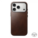 Nomad iPhone 17 Pro Skal Traditional Leather Case Horween Rustic Brown