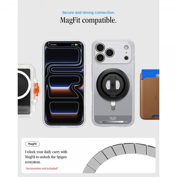 Spigen iPhone 17 Pro Skal Ultra Hybrid Classic MagFit Silver