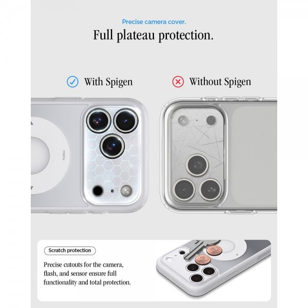 Spigen iPhone 17 Pro Skal Ultra Hybrid Classic MagFit Silver