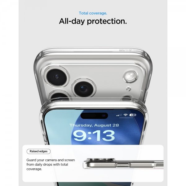 Spigen iPhone 17 Pro Skal Ultra Hybrid Crystal Clear