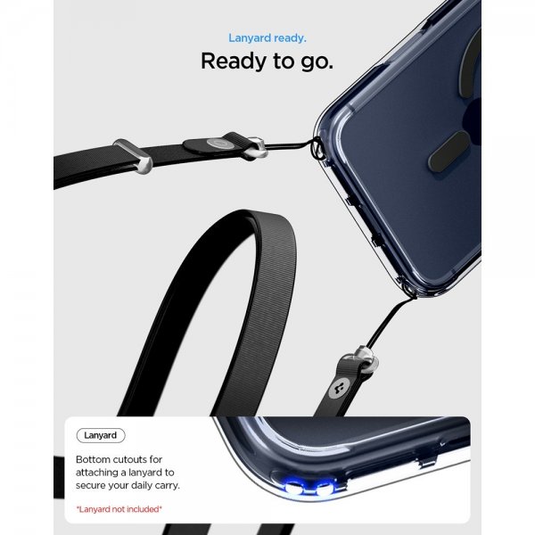 Spigen iPhone 17 Pro Skal Ultra Hybrid MagFit Clear Graphite