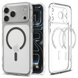 Spigen iPhone 17 Pro Skal Ultra Hybrid MagFit Clear Graphite