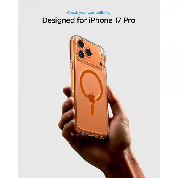 Spigen iPhone 17 Pro Skal Ultra Hybrid MagFit Clear Orange
