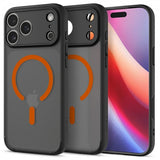 Spigen iPhone 17 Pro Skal Ultra Hybrid MagFit Frost Black Orange