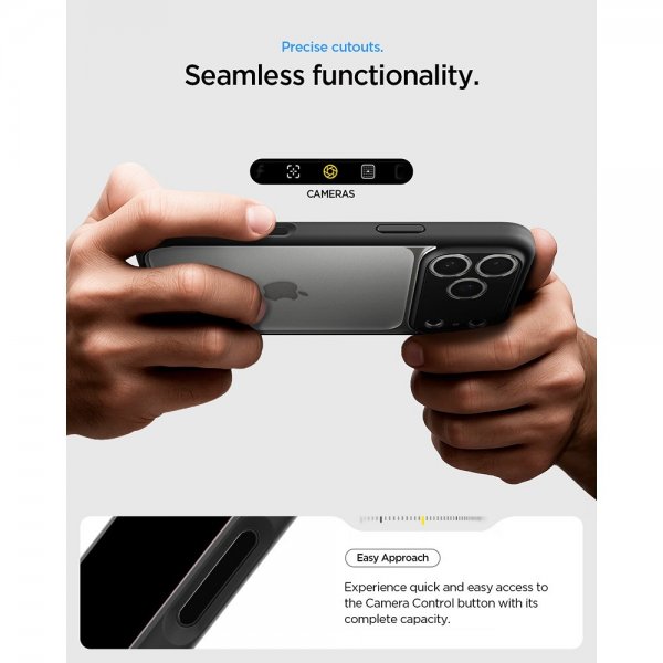 Spigen iPhone 17 Pro Skal Ultra Hybrid Matte Black