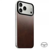 Nomad iPhone 17 Pro Skin Mag Leather Back Rustic Brown